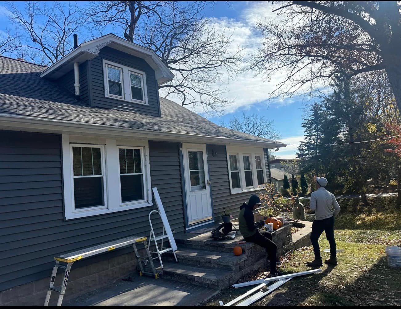 Finished siding project on a home