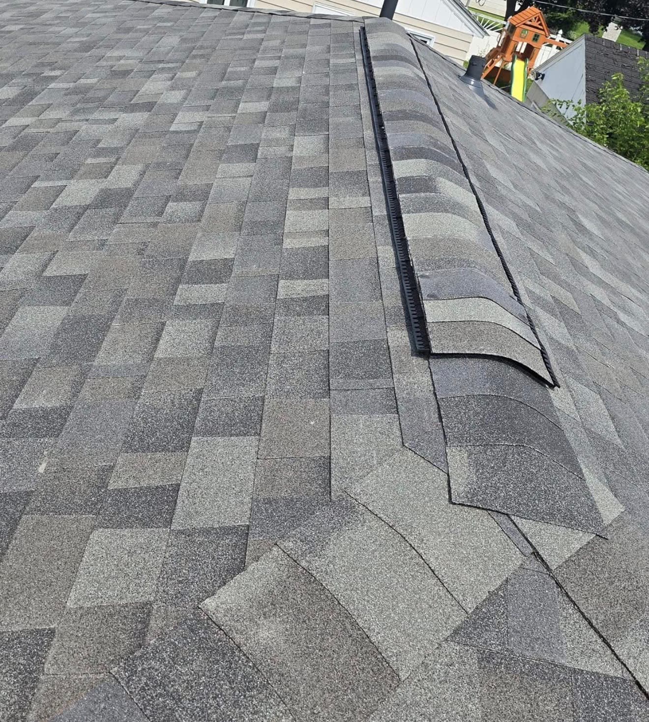 Roof ridge vent detail