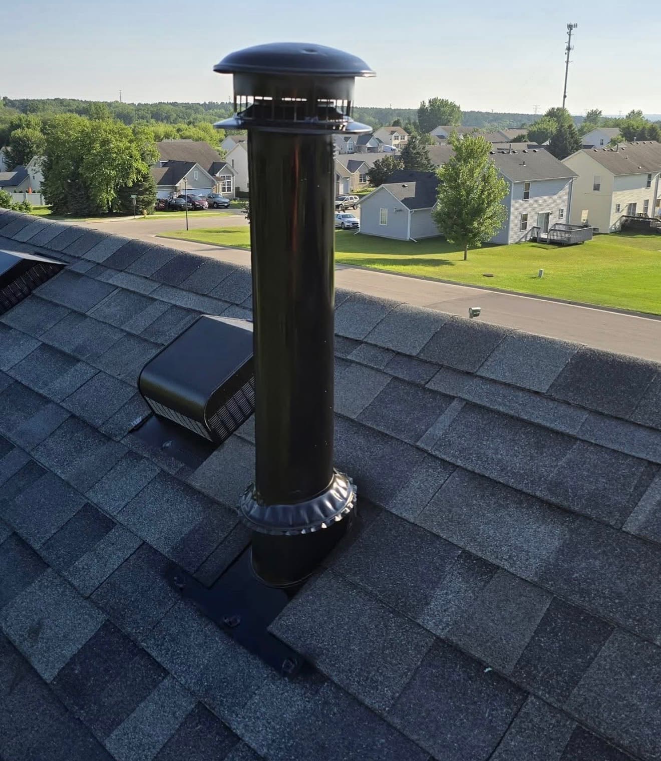 Roof vent flashing detail